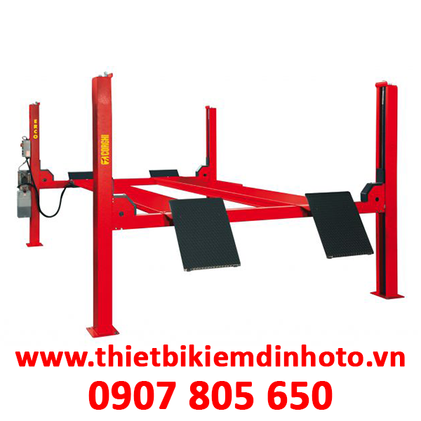 cầu nâng 4 trụ, bàn nâng 4 trụ, cầu nâng cho kiểm tra góc đặt bánh xe, cầu nâng