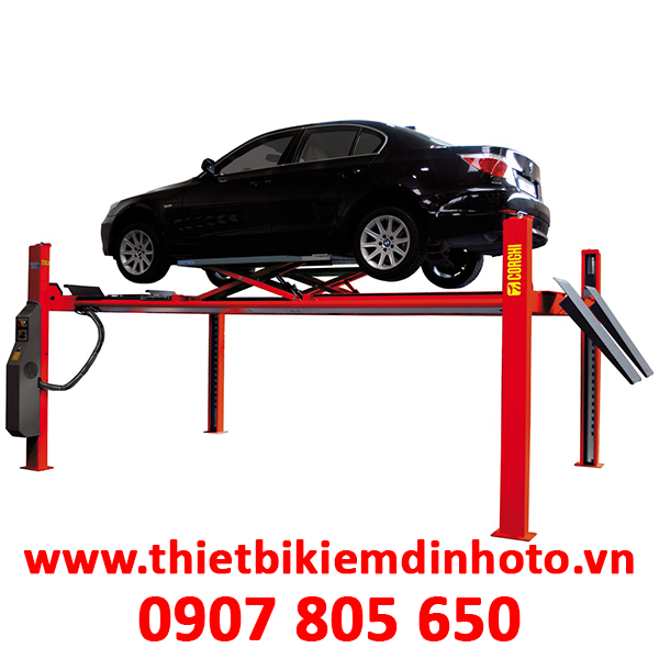 cầu nâng 4 trụ, cầu nâng 4 trụ dùng chỉnh lái
