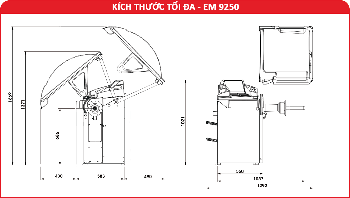 máy cân mâm EM9250, máy cân bằng động bánh xe EM9250, Corghi EM9250, máy cân mâm giá rẻ, máy cân bằng động giá rẻ
