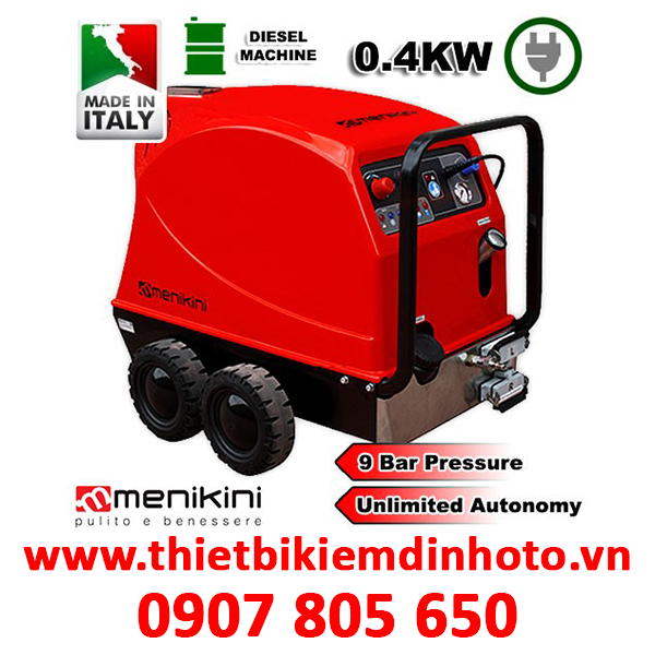 máy rửa xe hơi nước nóng, MENIKINI DI20, thiết bị rửa xe bằng hơi nước, máy vệ sinh ô tô bằng hơi nước